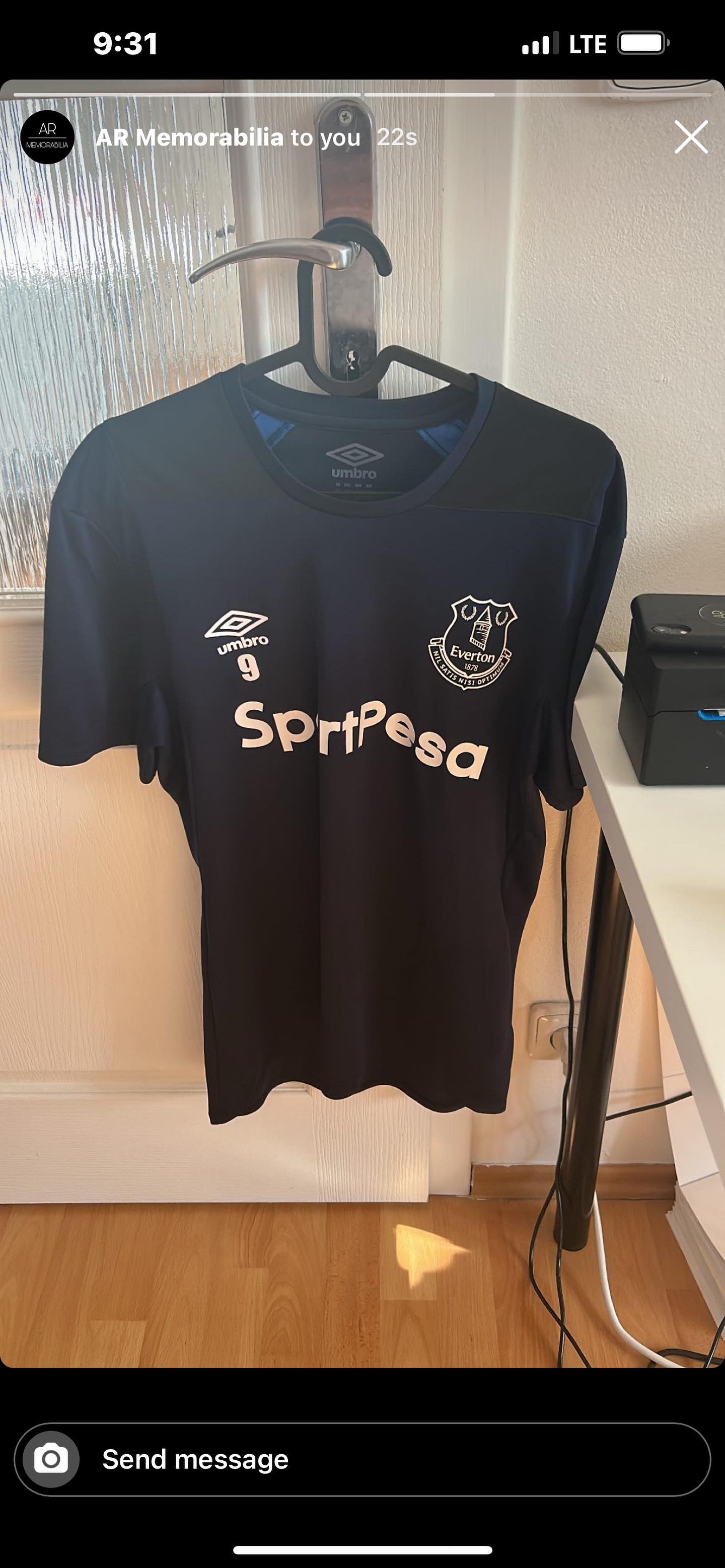 Matchworn Calvert-Lewin Training shirt + Tom Davies Training shirt Bundle