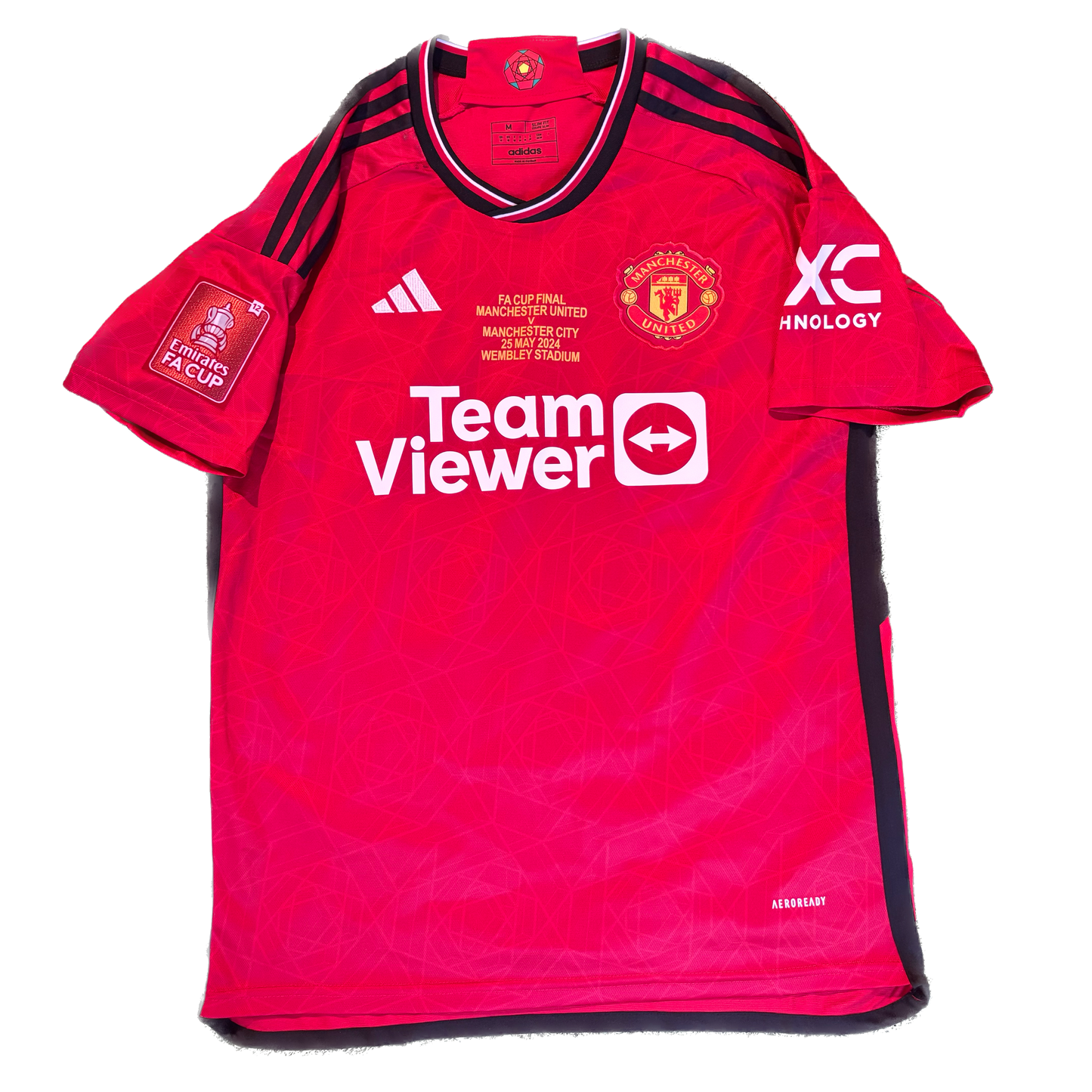 Signed Kobbie Mainoo FA Cup Final Manchester United Home Shirt 2023/24