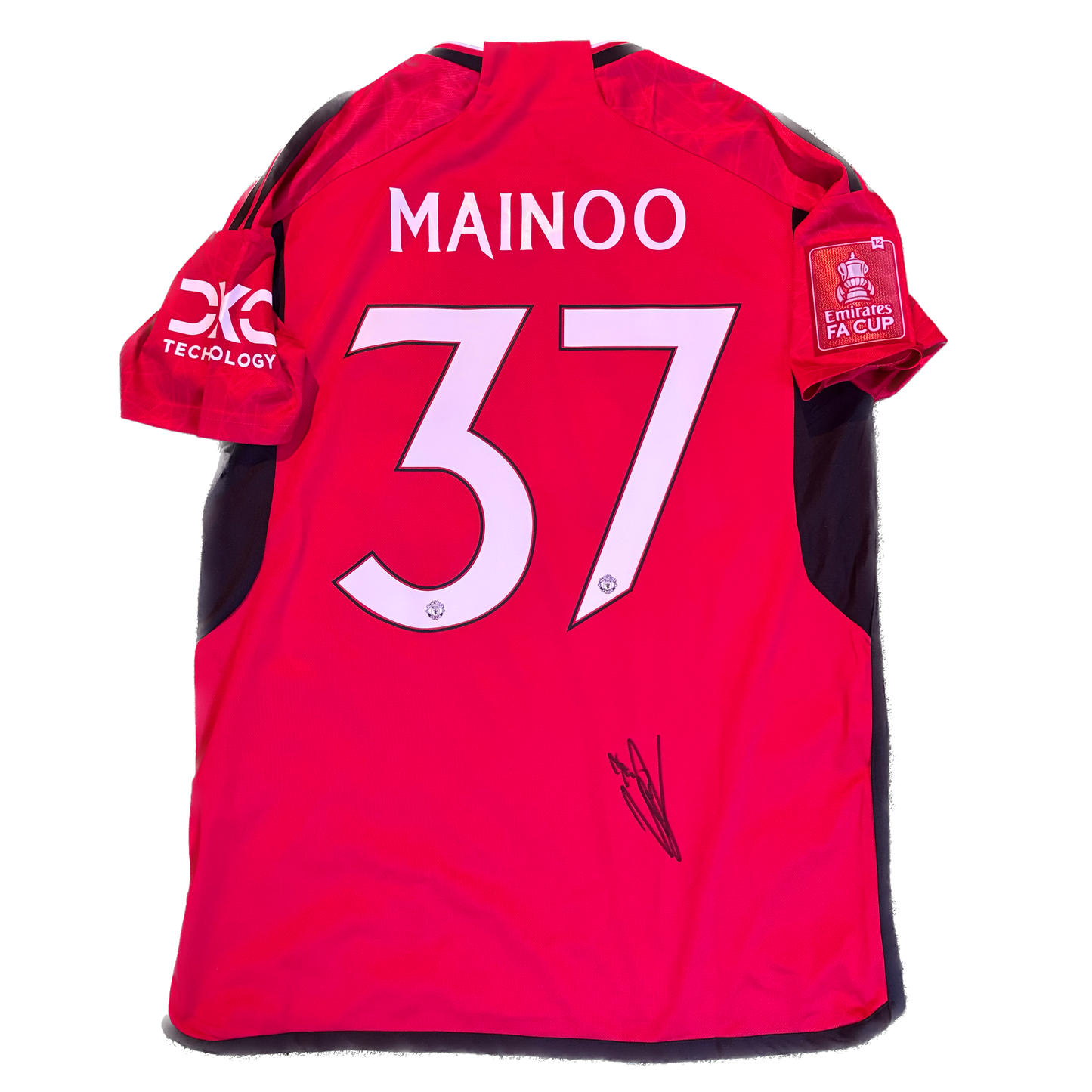 Signed Kobbie Mainoo FA Cup Final Manchester United Home Shirt 2023/24