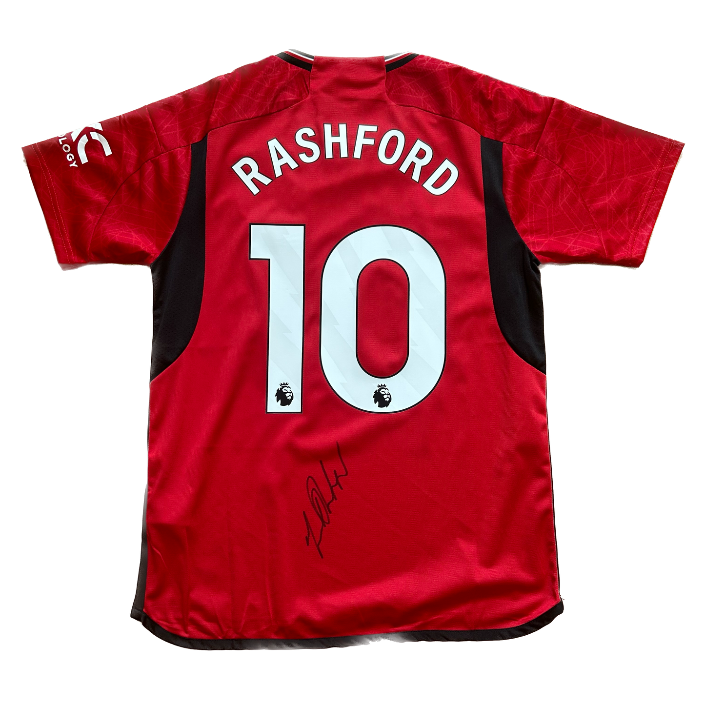 Signed Marcus Rashford Manchester United Home Shirt 2023/24 (On Shirt Autograph)