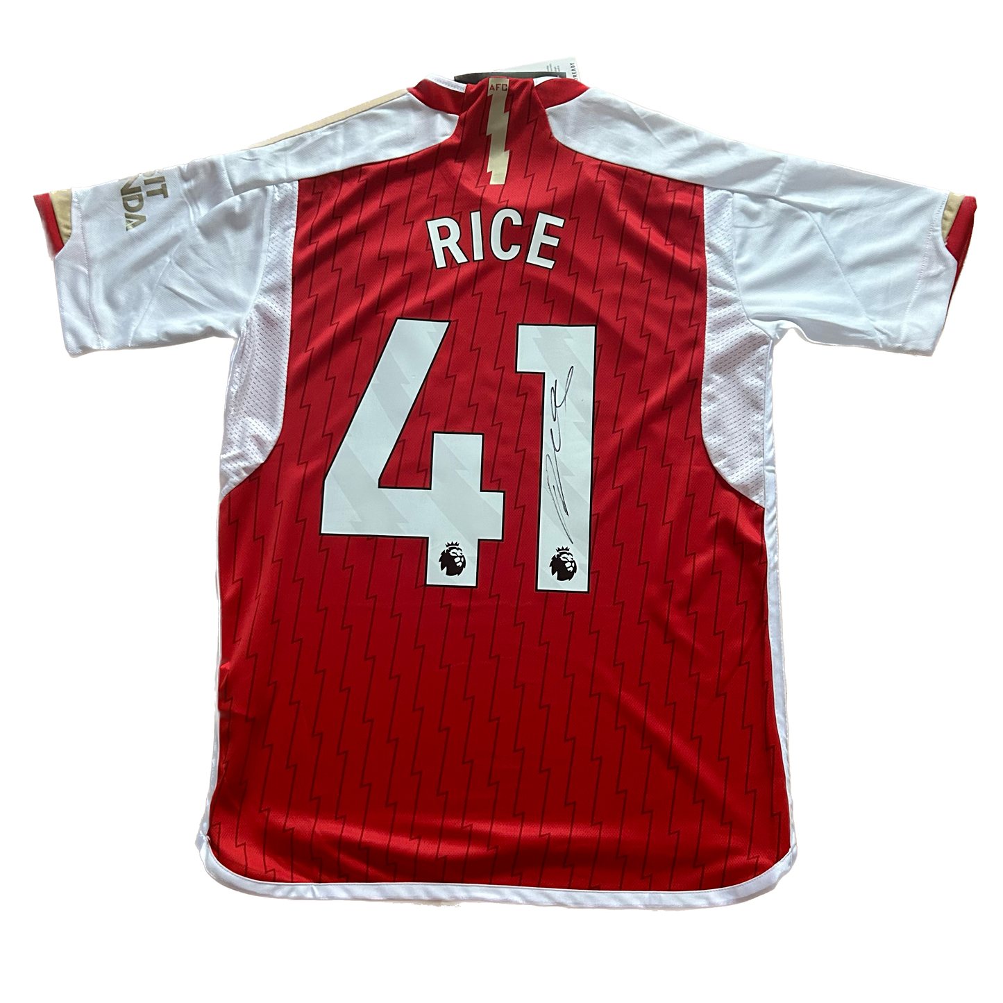 Signed Declan Rice Arsenal Home Shirt 2023/24