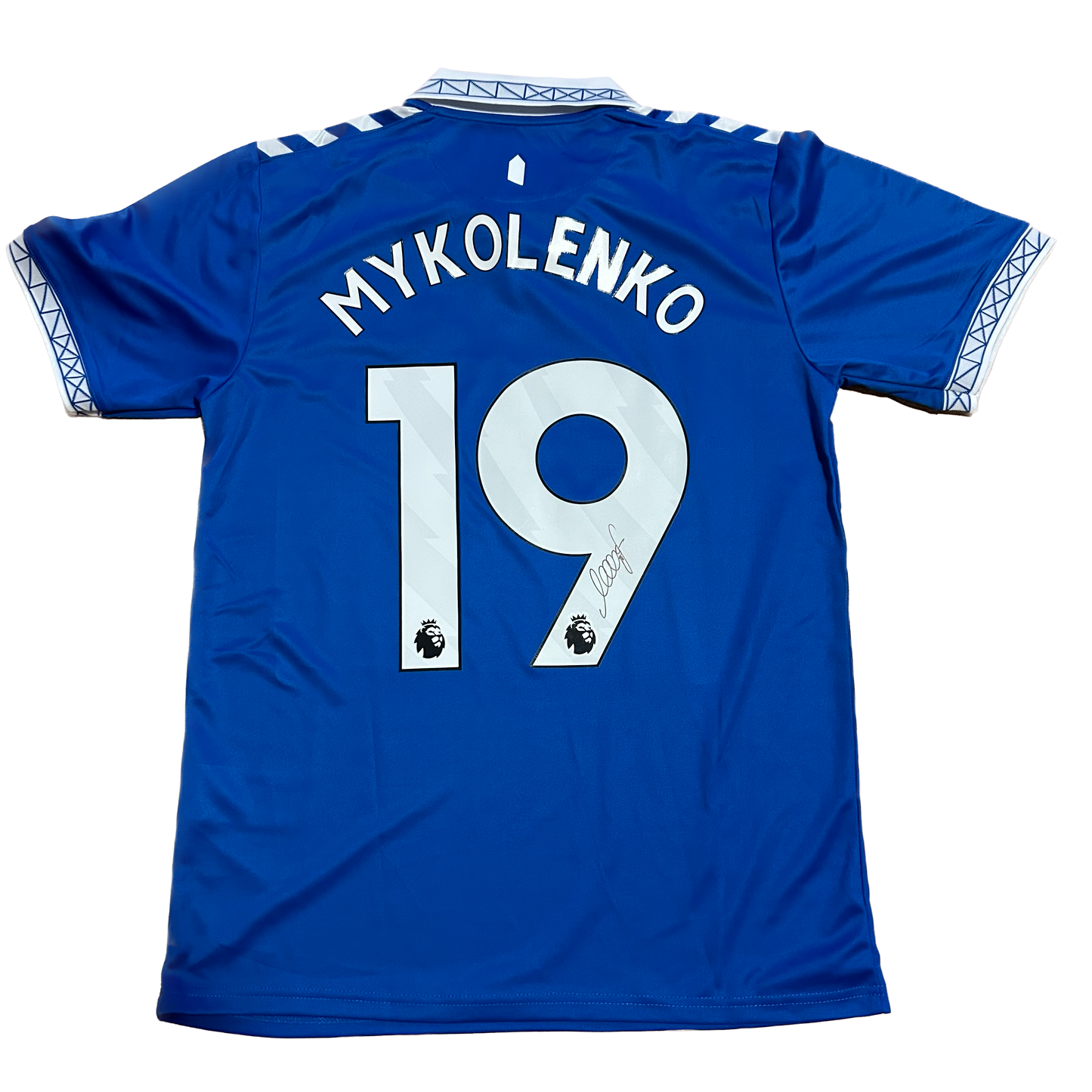 Signed Mykolenko Everton Home Shirt 2023/24