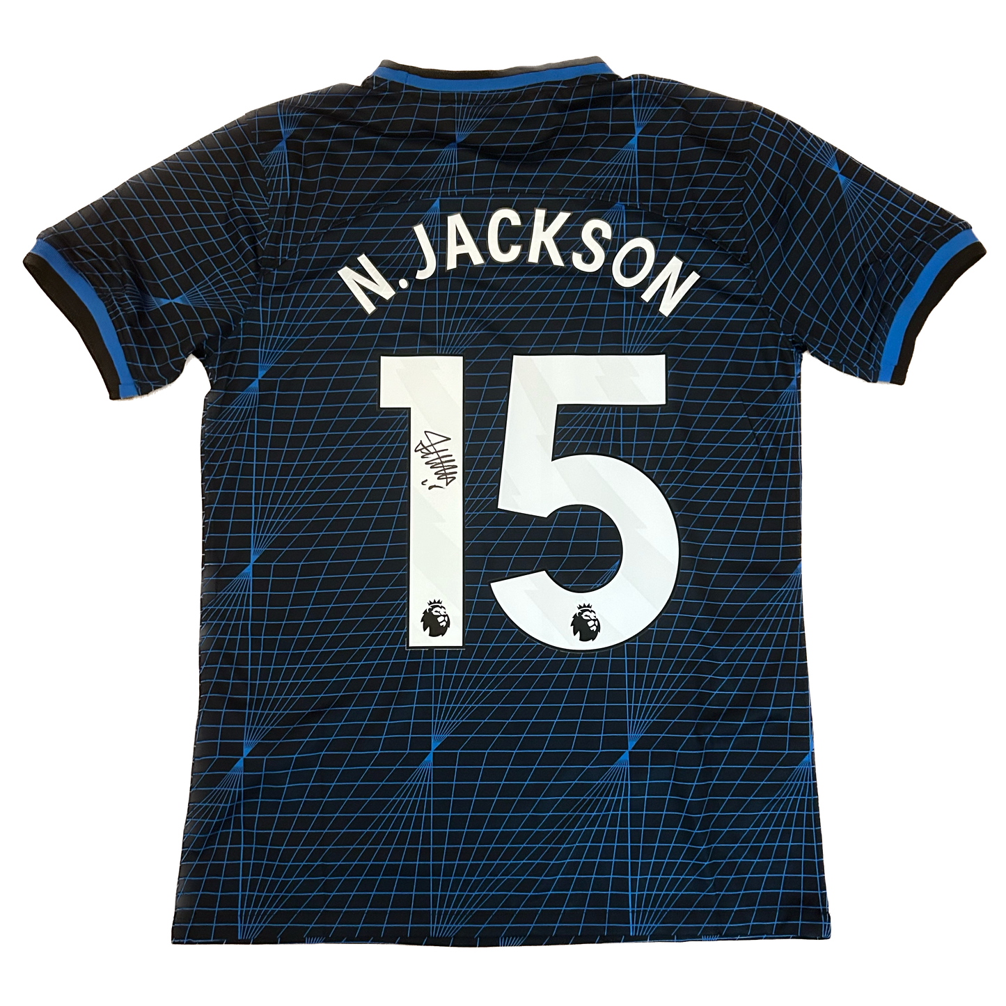 Hand Signed Nicolas Jackson Chelsea Away Shirt 2023/24