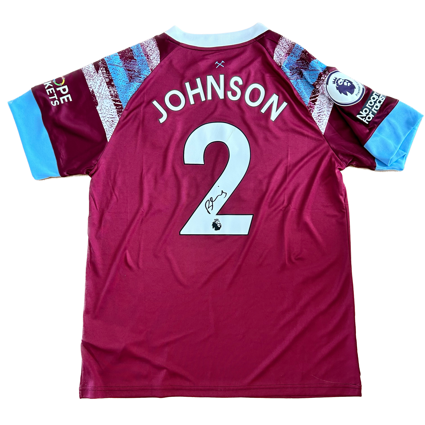 Signed Ben Johnson West Ham Home Shirt 22/23 (Damaged)