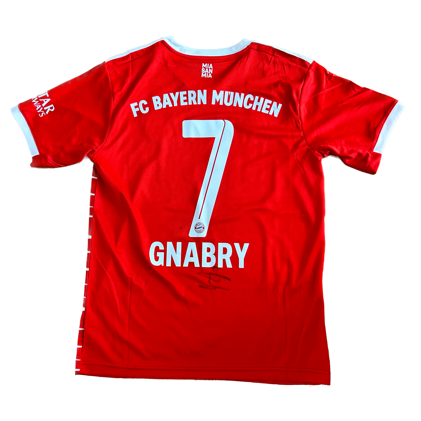 Signed Serge Gnabry Bayern Munich Home Shirt 22/23 (Front and Back)