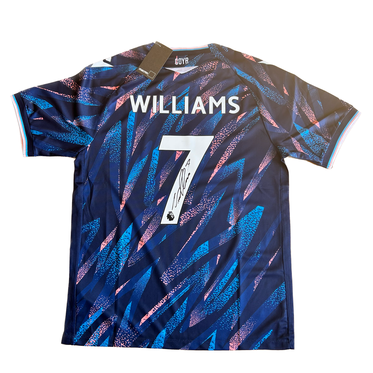 Signed Neco Williams Nottingham Forest Third Shirt 22/23 (Full Graph)