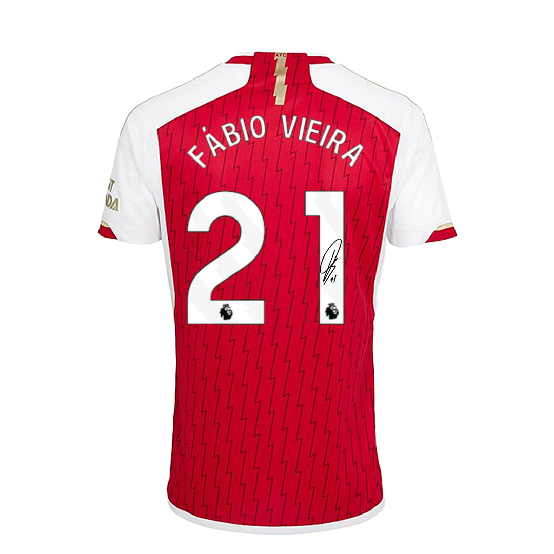 Signed Fábio Vieira Arsenal Home Shirt 2023/24 – ARMEMORABILIA