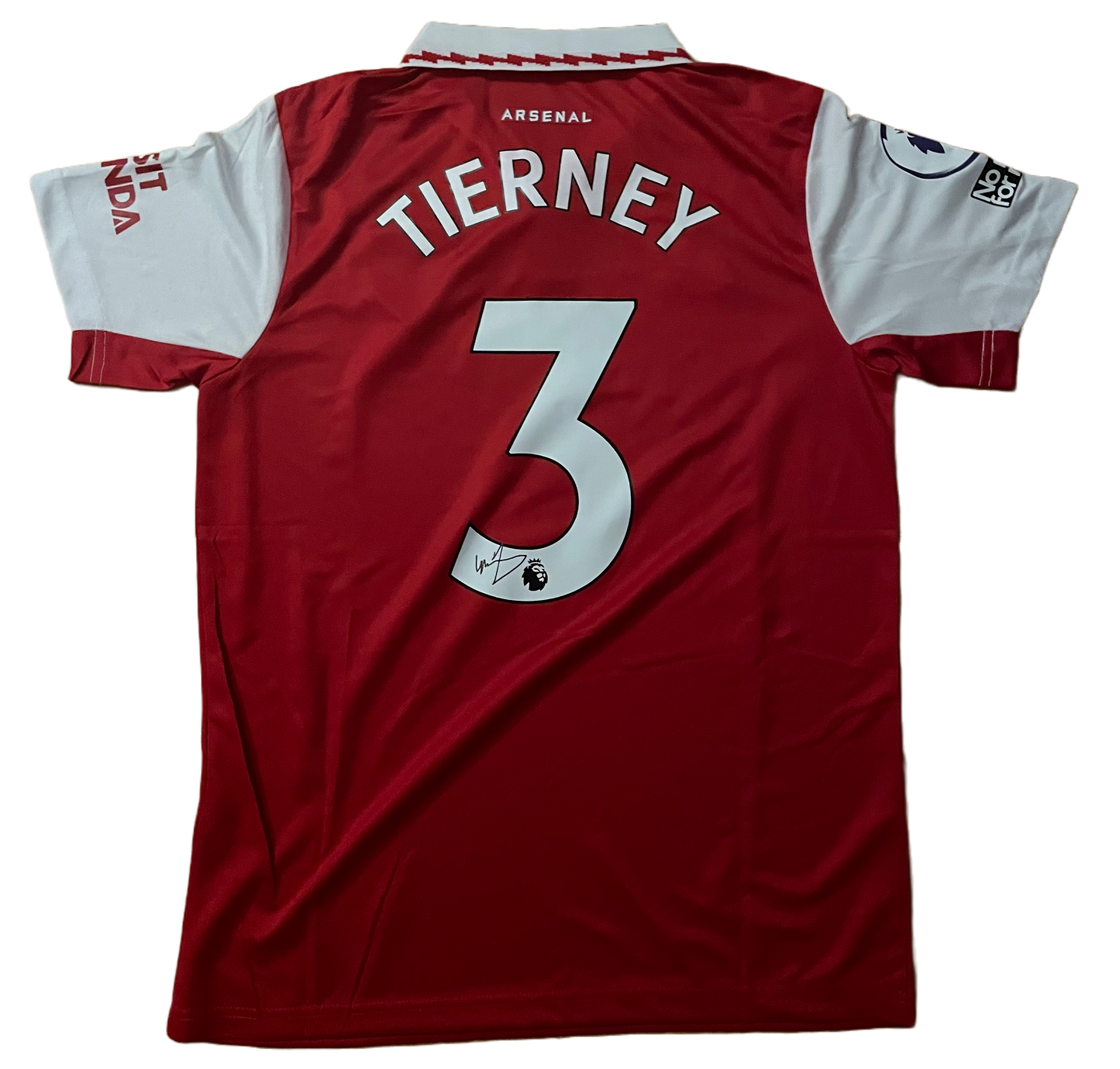 Signed Tierney Arsenal Home Shirt 22/23
