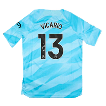 Signed Guglielmo Vicario Spurs Home Goalkeeper Shirt 2023/24