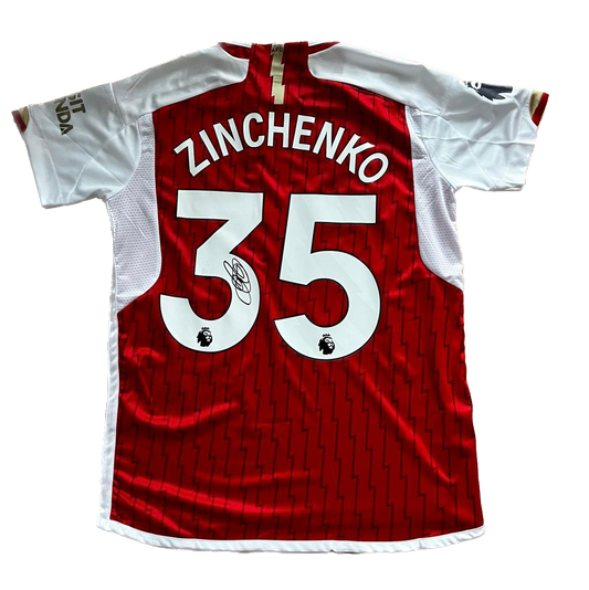 Signed Zinchenko Arsenal Home Shirt 2023/24