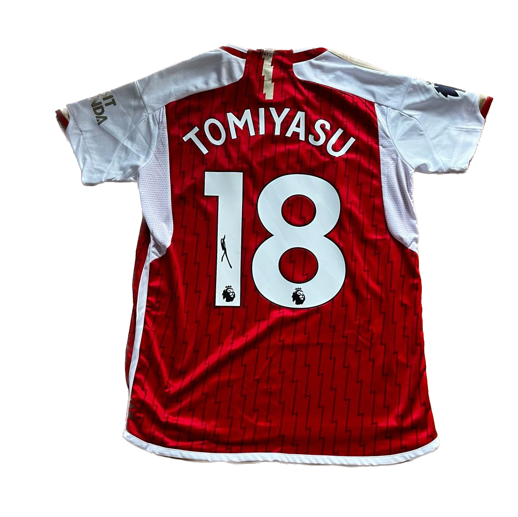 Signed Tomiyasu Arsenal Home Shirt 2023/24