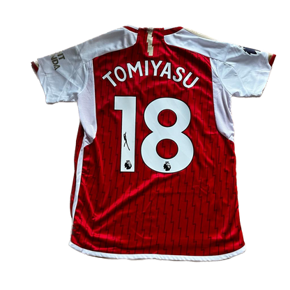 Signed Tomiyasu Arsenal Home Shirt 2023/24