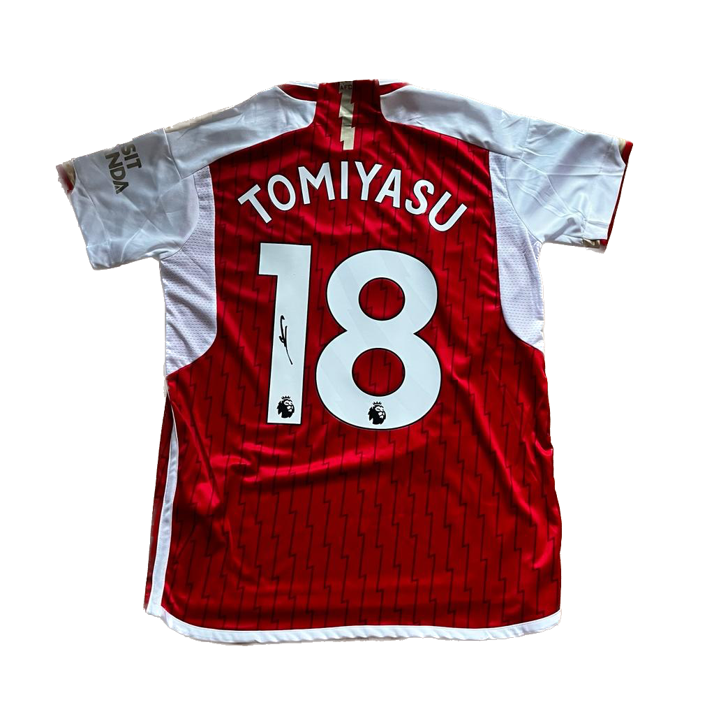 Signed Tomiyasu Arsenal Home Shirt 2023/24