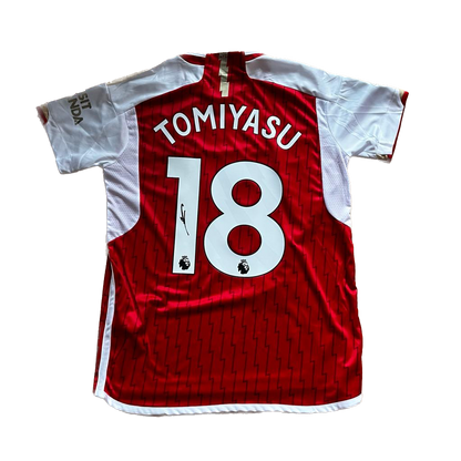 Signed Tomiyasu Arsenal Home Shirt 2023/24