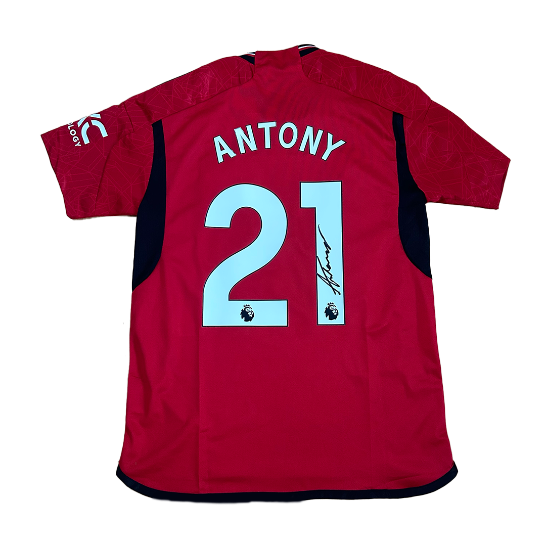 Signed Antony Manchester United Home Shirt 2023/24