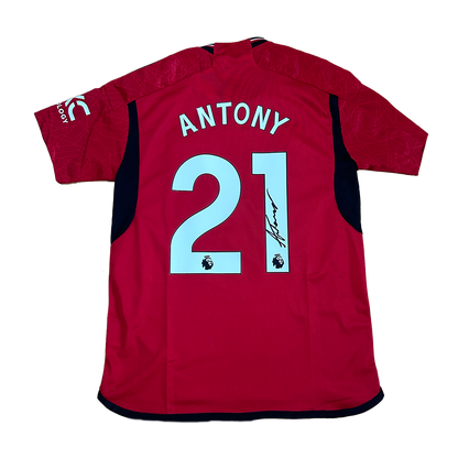 Signed Antony Manchester United Home Shirt 2023/24