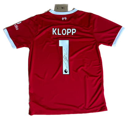 Signed Jurgen Klopp Liverpool Home Shirt 2023/24