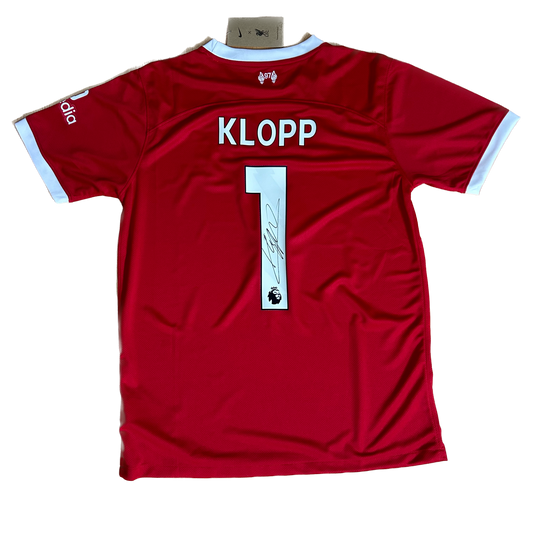 Signed Jurgen Klopp Liverpool Home Shirt 2023/24