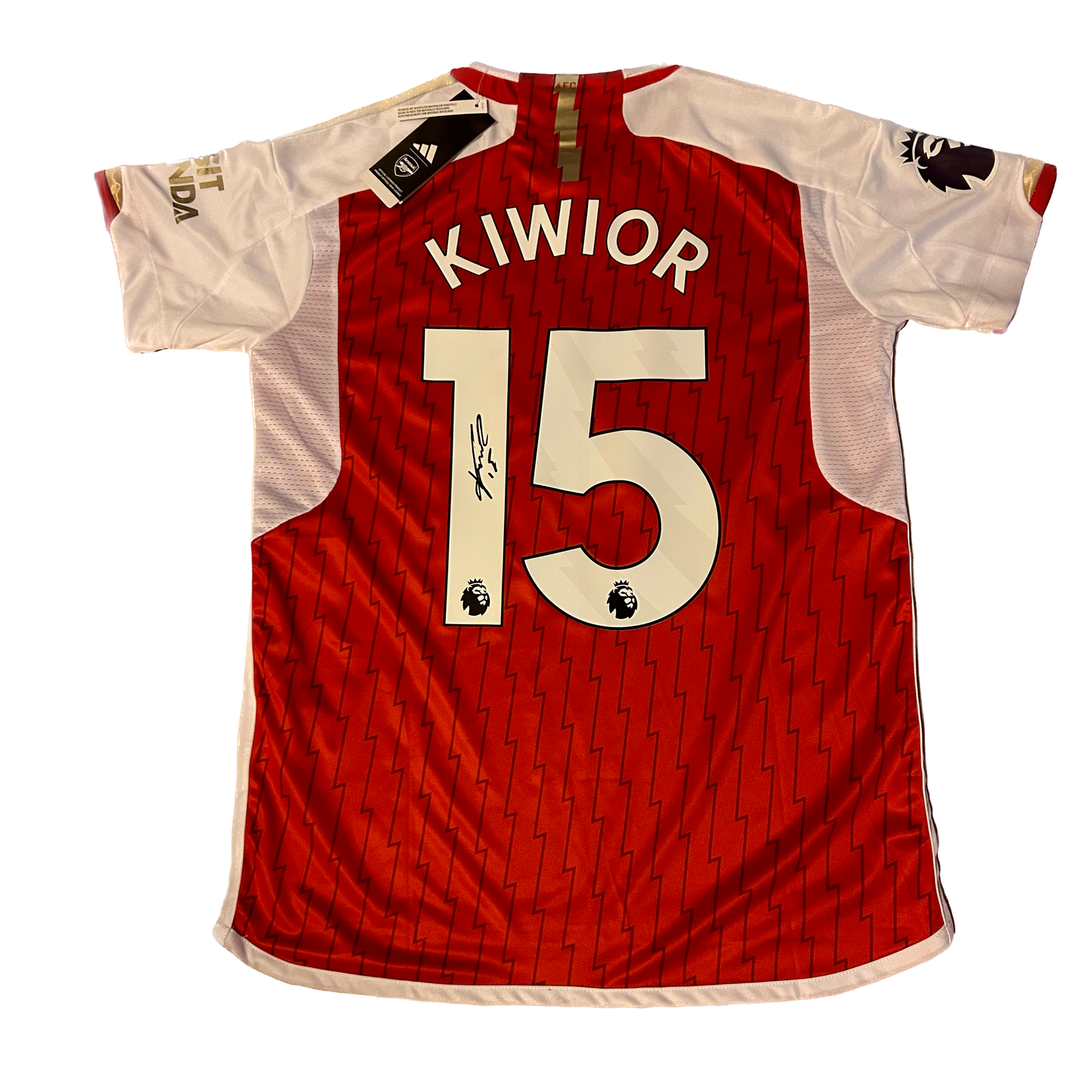 Signed Jakub Kiwior Arsenal Home Shirt 2023/24