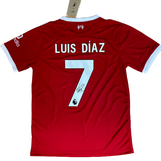 Signed Luis Díaz Liverpool Home Shirt 2023/24