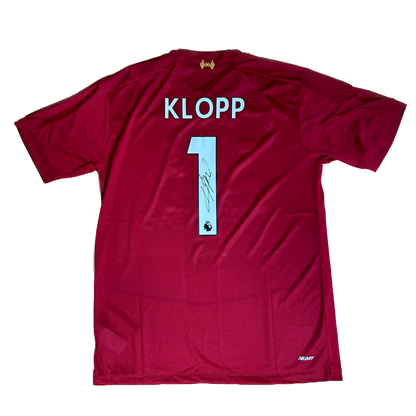Signed Jurgen Klopp Liverpool Home Shirt 2019/20