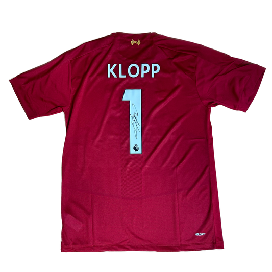 Signed Jurgen Klopp Liverpool Home Shirt 2019/20