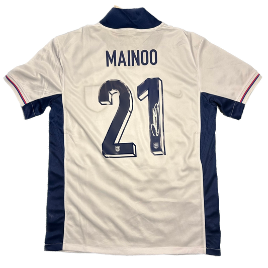 Signed Kobbie Mainoo England Home Shirt 2024/25