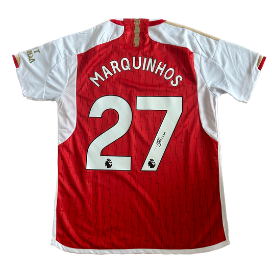 Signed Marquinhos Arsenal Home Shirt 2023/24