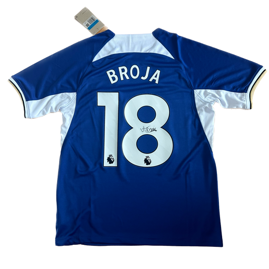 Signed Armando Broja Chelsea Home Shirt 2023/24 (Old Squad Number)