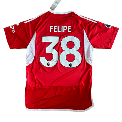 Signed Felipe Nottingham Forest Home Shirt 2023/24 (Old Squad Number)