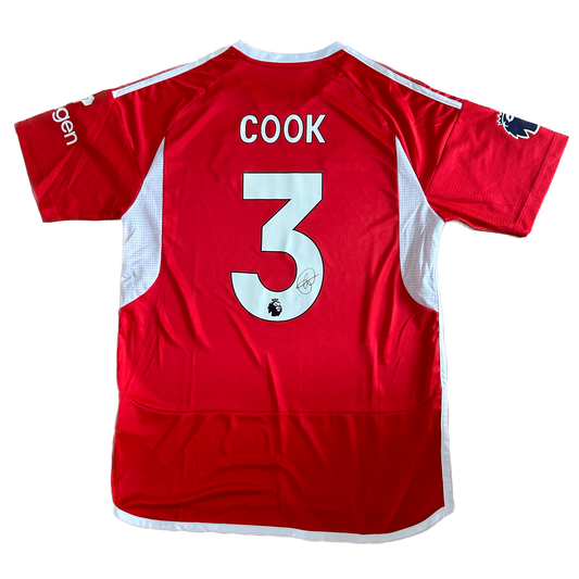 Signed Steve Cook Nottingham Forest Home Shirt 2023/24