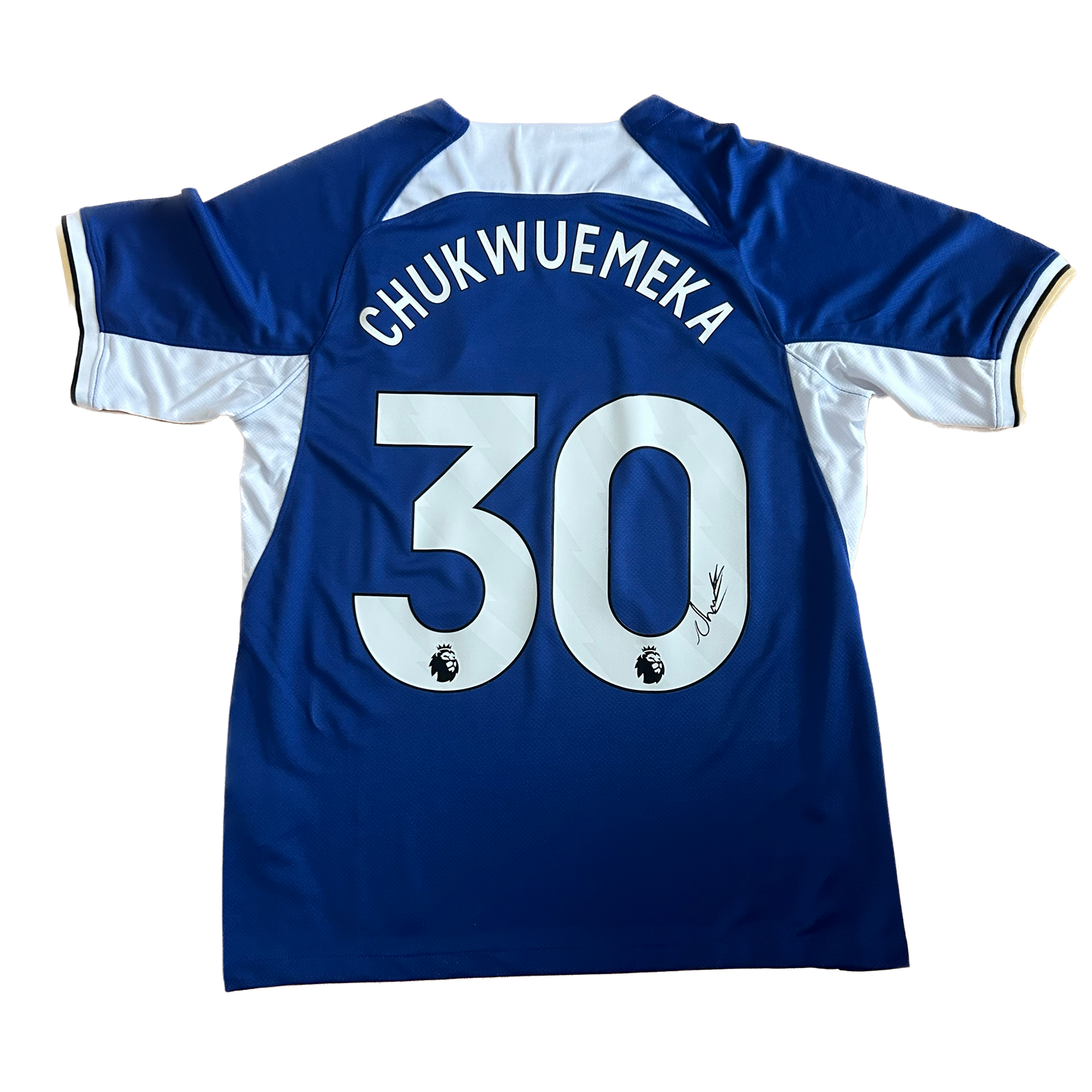 Signed Carney Chukwuemeka Chelsea Home Shirt 2023/24 (Old Squad Number)