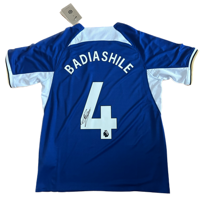 Signed Badiashile Chelsea Home Shirt 2023/24 (Old Squad Number)