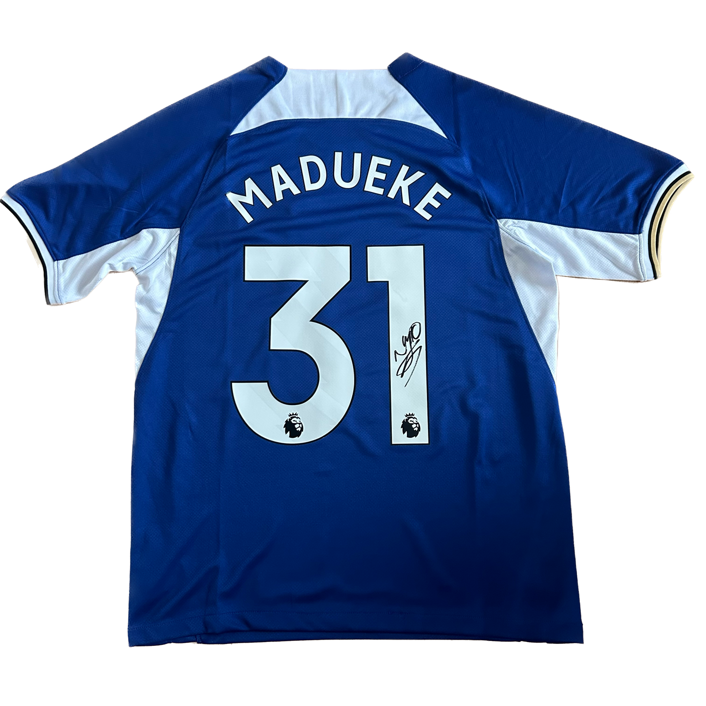 Signed Noni Madueke Chelsea Home Shirt 2023/24 (Old Squad Number)
