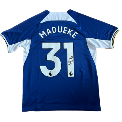 Signed Noni Madueke Chelsea Home Shirt 2023/24 (Old Squad Number)