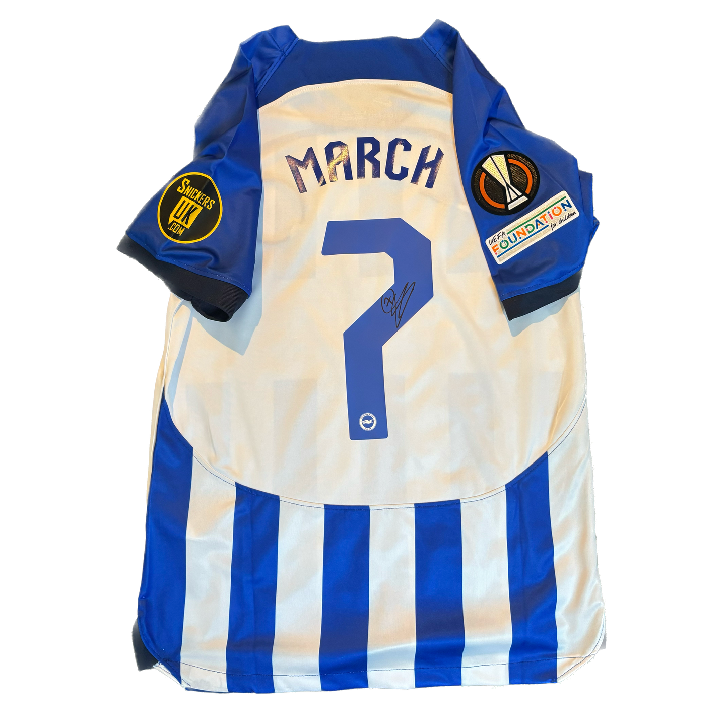 Signed Solly March Brighton & Hove Albion F.C. Home Shirt 2023/24