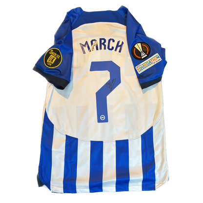 Signed Solly March Brighton & Hove Albion F.C. Home Shirt 2023/24