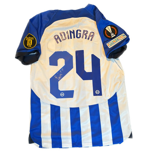 Signed Adingra Brighton & Hove Albion F.C. Home Shirt 2023/24