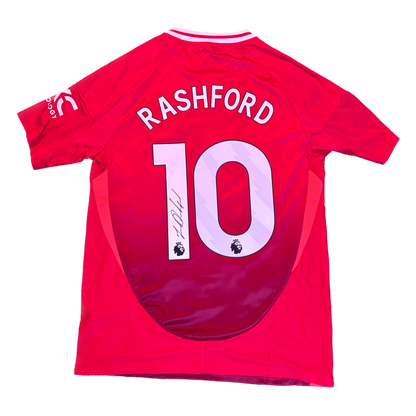 Signed Marcus Rashford Manchester United Home Shirt 2024/25