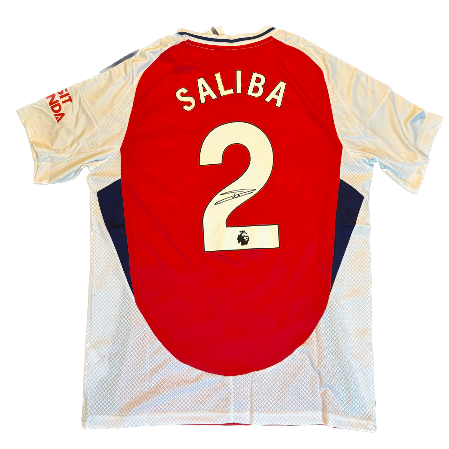 Signed William Saliba Arsenal Home Shirt 2024/25