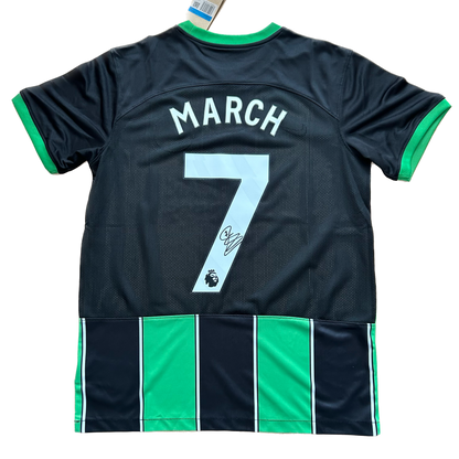 Signed Solly March Brighton & Hove Albion F.C. Away Shirt 2023/24