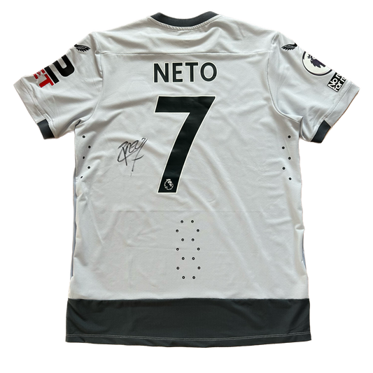 Match Issue + Signed Pedro Neto Wolves Third Shirt 2022/23