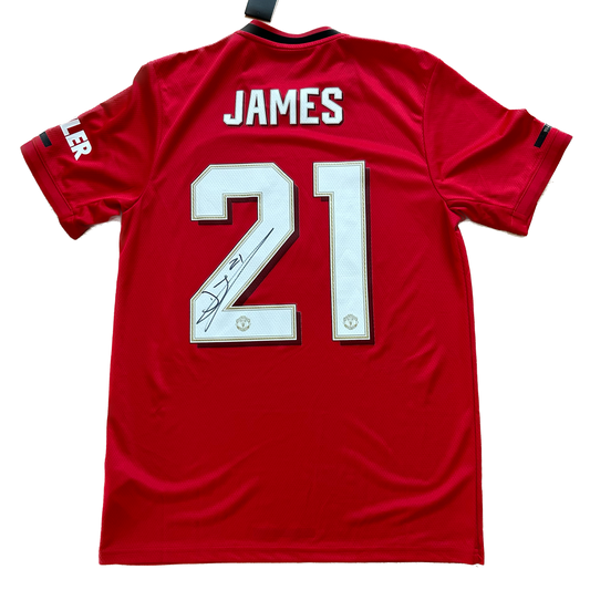 Signed Daniel James Manchester United Home Shirt 2019/20