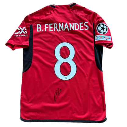 Signed Bruno Fernandes Manchester United Home Shirt 2023/24