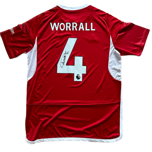 Signed Joe Worrall Nottingham Forest Home Shirt 2023/24