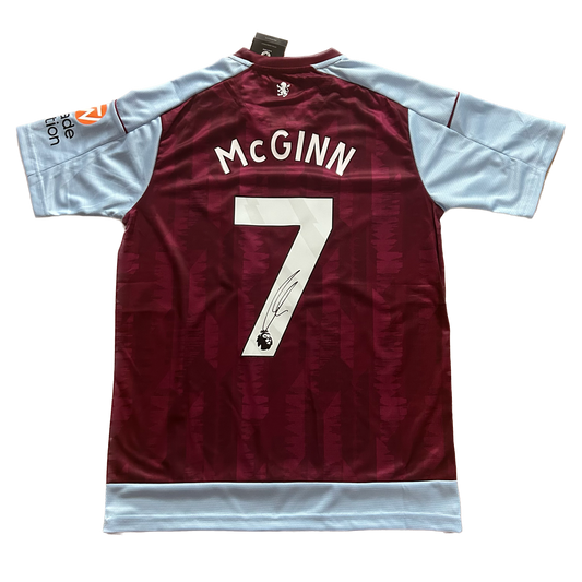 Signed John McGinn Aston Villa Home Shirt 2023/24