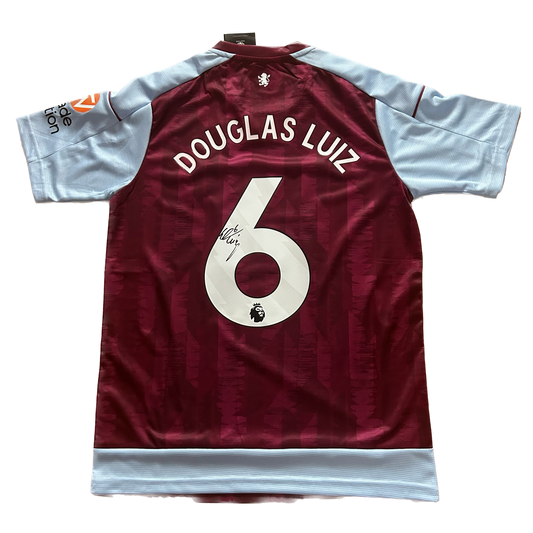 Signed Douglas Luiz Aston Villa Home Shirt 2023/24