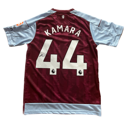 Signed Boubacar Kamara Aston Villa Home Shirt 2023/24