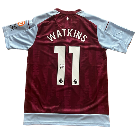 Signed Ollie Watkins Aston Villa Home Shirt 2023/24