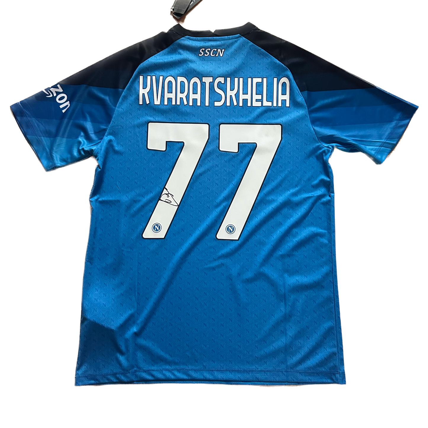 Signed Khvicha Kvaratskhelia Napoli Home Shirt 2022/23